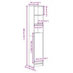 vidaXL Buffet avec LED sonoma gris 36x32 5x200 cm bois d'ingénierie