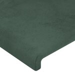 vidaXL Cadre de lit avec tête de lit Vert foncé 90x200 cm Velours