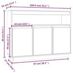 vidaXL Buffet 104 5x34x80 cm Bois massif de pin