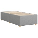 vidaXL Cadre de lit Gris clair 90x190 cm Tissu