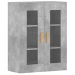 vidaXL Armoires murales 2 Pièces gris béton bois d'ingénierie