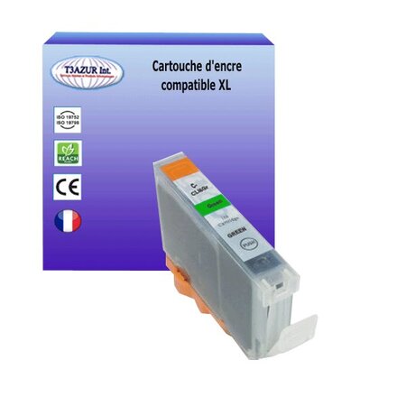 Cartouche compatible avec Canon CLI8 (0626B006) Vert - T3AZUR