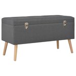 vidaXL Tabourets de rangement lot de 3 Gris foncé Tissu