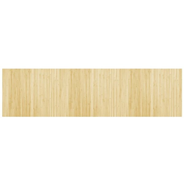 vidaXL Tapis rectangulaire naturel clair 80x300 cm bambou