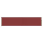 vidaXL Auvent latéral rétractable de patio 140x600 cm Rouge