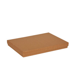 Boîte plate luxe kraft couvercle cloche A4