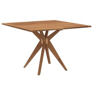 vidaXL Table de jardin carrée 110x110x75 cm bois d'acacia solide