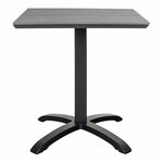 Table de jardin carrée 70 cm + 2 fauteuils