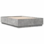 vidaXL Cadre de lit gris béton 160x200 cm bois d'ingénierie