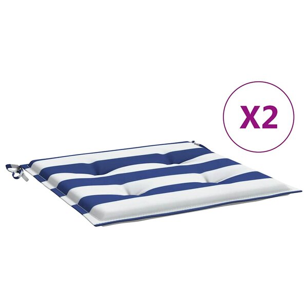 vidaXL Coussins de chaise de jardin lot de 2 40x40x4 cm tissu