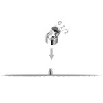 vidaXL Pomme de douche plongeante 2 Pièces Acier inoxydable 50x50 cm