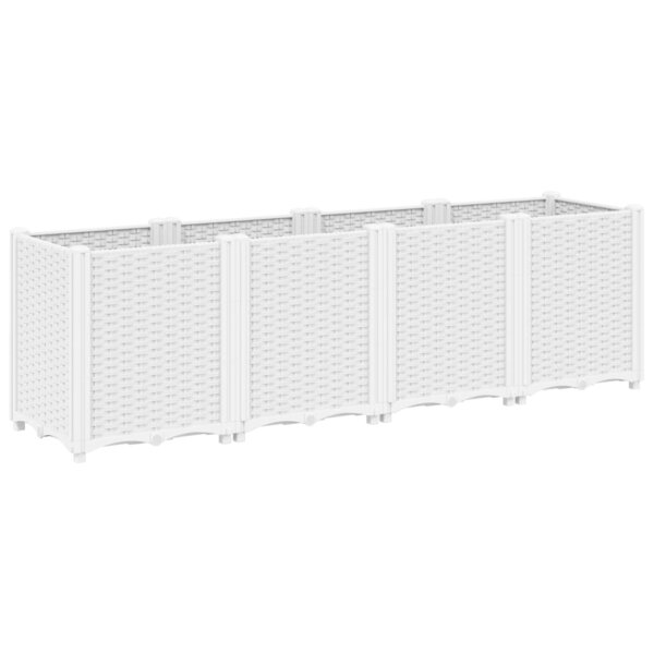 vidaXL Jardinière blanc 160x40x53 cm polypropylène