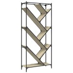 vidaXL Bibliothèque chêne sonoma 79x30x180 cm bois ingénierie et métal