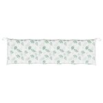 vidaXL Coussins de banc jardin lot de 2 motif de feuilles tissu Oxford