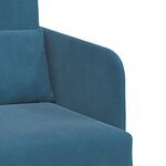 vidaXL Canapé-lit 2 en 1 Bleu 65x80x83 cm Velours