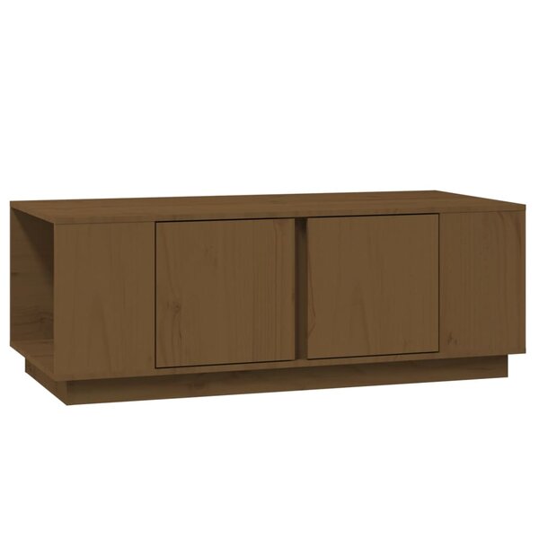 vidaXL Table basse Marron miel 110x50x40 cm Bois massif de pin