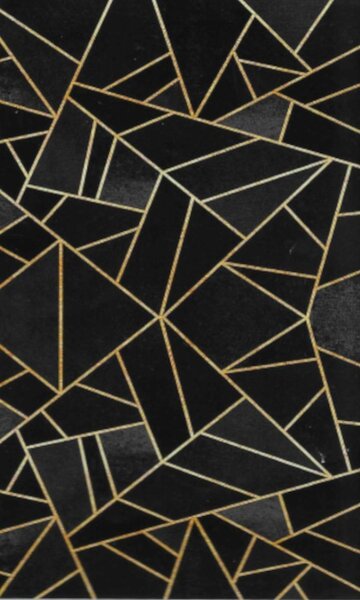 Tapis d'intérieur Grafic 50 x 80 cm - Noir