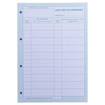 Recharge Numérotée/perforée 58 Feuillets Unis Blanc  Épaisseur Du Papier 90g  Avec Gardes Titrées Pour Classeurs Mouvements De Titres  Liste Des Actionnaires - Format A4 - Autre - Le Dauphin