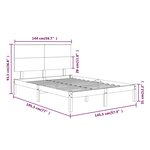 vidaXL Cadre de lit Bois de pin massif 140x190 cm