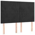 vidaXL Cadre de lit avec tête de lit Noir 140x200 cm Velours