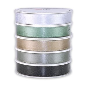 Set de rubans 5 x 3 m glitter satin 10 mm moderne