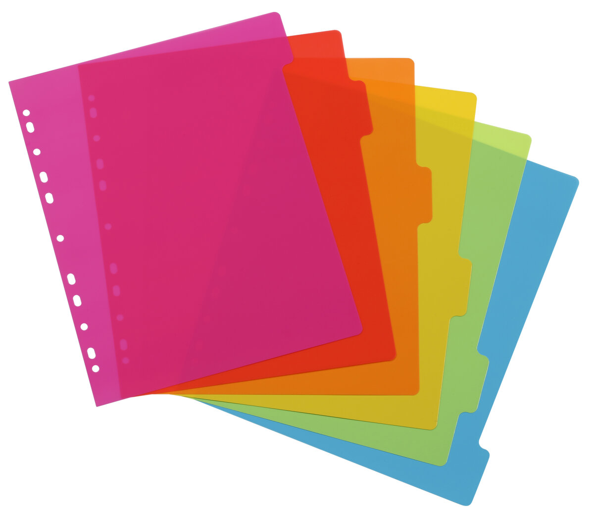 Viquel - Lot de 12 intercalaires en plastique Rainbow Pastel - Maxi format  (24,5x30,5cm) - Pour classeur A4 Maxi format ou classeur à levier - Coloris