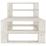 vidaXL Salon de jardin palette 4 Pièces Bois Blanc