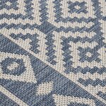 vidaXL Tapis à tissage plat d'extérieur 160x230 cm Rayures bleues