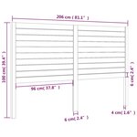 vidaXL Tête de lit 206x4x100 cm Bois massif de pin