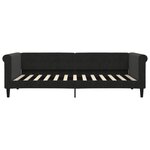 vidaXL Lit de jour avec lit gigogne noir 90x200 cm velours