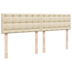 vidaXL Sommier à lattes de lit avec matelas Crème 180x200 cm Tissu