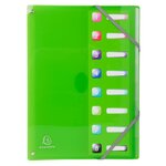 Trieur Extensible En Polypropylène 8 Compartiments Iderama Pp - A4 - Couleurs Assorties - X 8 - Exacompta