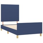 vidaXL Cadre de lit avec tête de lit Bleu 80x200 cm Tissu