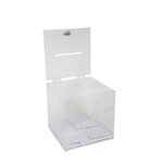 Urne Transparente Fermable À Clé 25x25 Cm - Cristal - Exacompta
