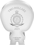 Pièce de monnaie en Argent 2 Dollars g Millésime 2023 Chibi CAPTAIN AMERICA