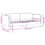 vidaXL Lit de repos noir 80x200 cm tissu