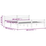 vidaXL Cadre de lit sans matelas gris foncé pin massif 200x200 cm