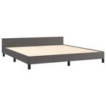 vidaXL Cadre de lit avec tête de lit Gris 160x200 cm Similicuir