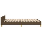 vidaXL Cadre de lit avec tête de lit marron foncé 120x190 cm tissu