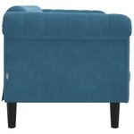 vidaXL Canapé à 2 places bleu velours