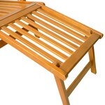 vidaXL Chaises longues d'extérieur repose-pieds et table Acacia solide