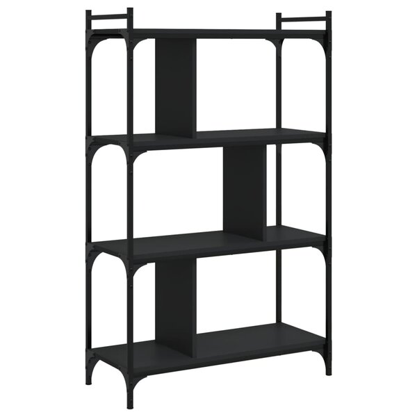 vidaXL Bibliothèque à 4 niveaux noir 76x32x123 cm bois d'ingénierie