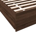 vidaXL Cadre de lit et tiroirs chêne marron 90x200cm bois d'ingénierie