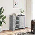 vidaXL Buffet gris béton 73 5x35x75 cm bois d'ingénierie