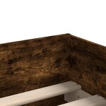 vidaXL Cadre de lit avec tiroirs chêne fumé 90x200 cm