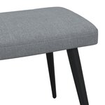 vidaXL Chaise de relaxation avec tabouret Gris clair Tissu