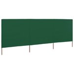 vidaXL Paravent 3 panneaux Tissu 400 x 120 cm Vert