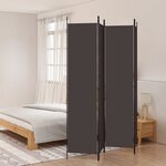 vidaXL Cloison de séparation 4 panneaux Marron 200x220 cm Tissu