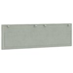 vidaXL Coussin de tête de lit gris clair 160 cm velours