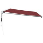 vidaXL Auvent rétractable automatique bordeaux 500x300 cm